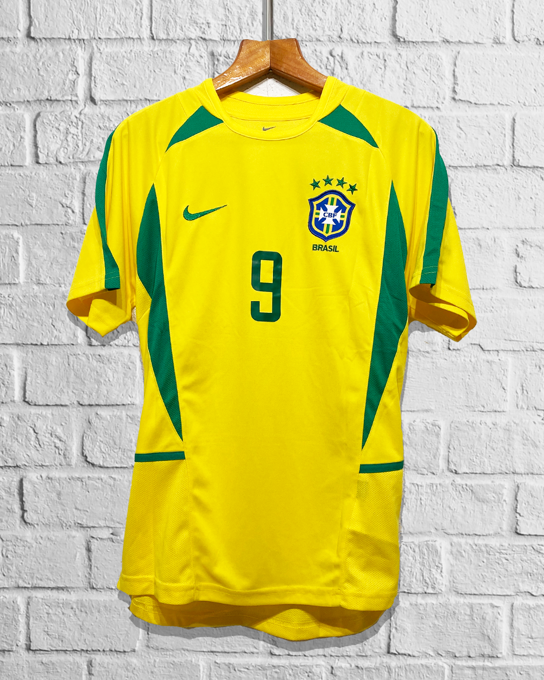 Jersey Retro Brasil 2002 Local Ronaldo Campeón