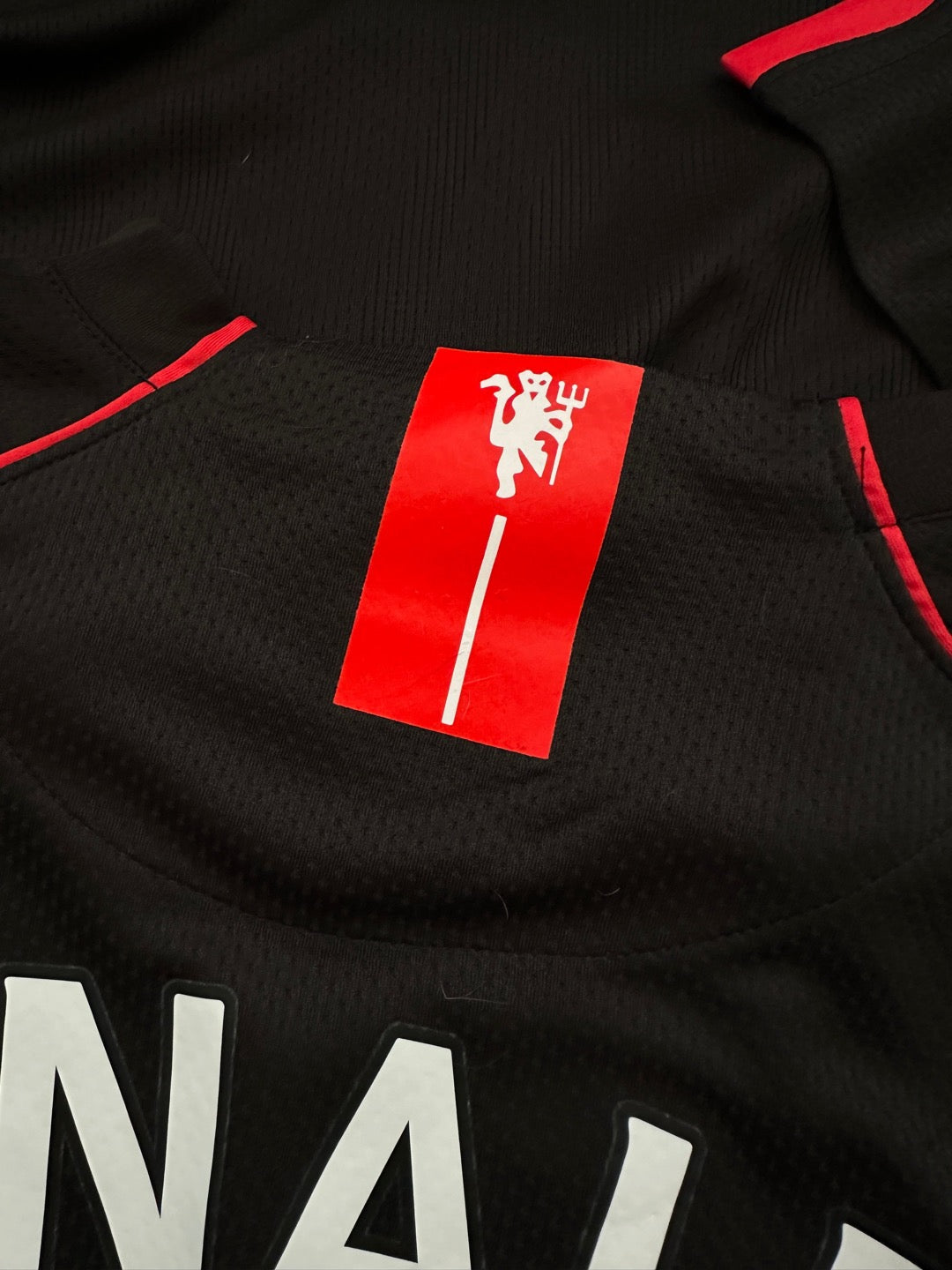 Jersey Retro Manchester United 2007 2008 Visita Ronaldo Manga Larga cuello
