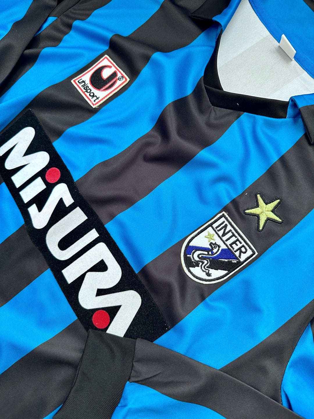 Jersey Retro Inter Milan 1988 1989 Local Manga Larga DETALLE