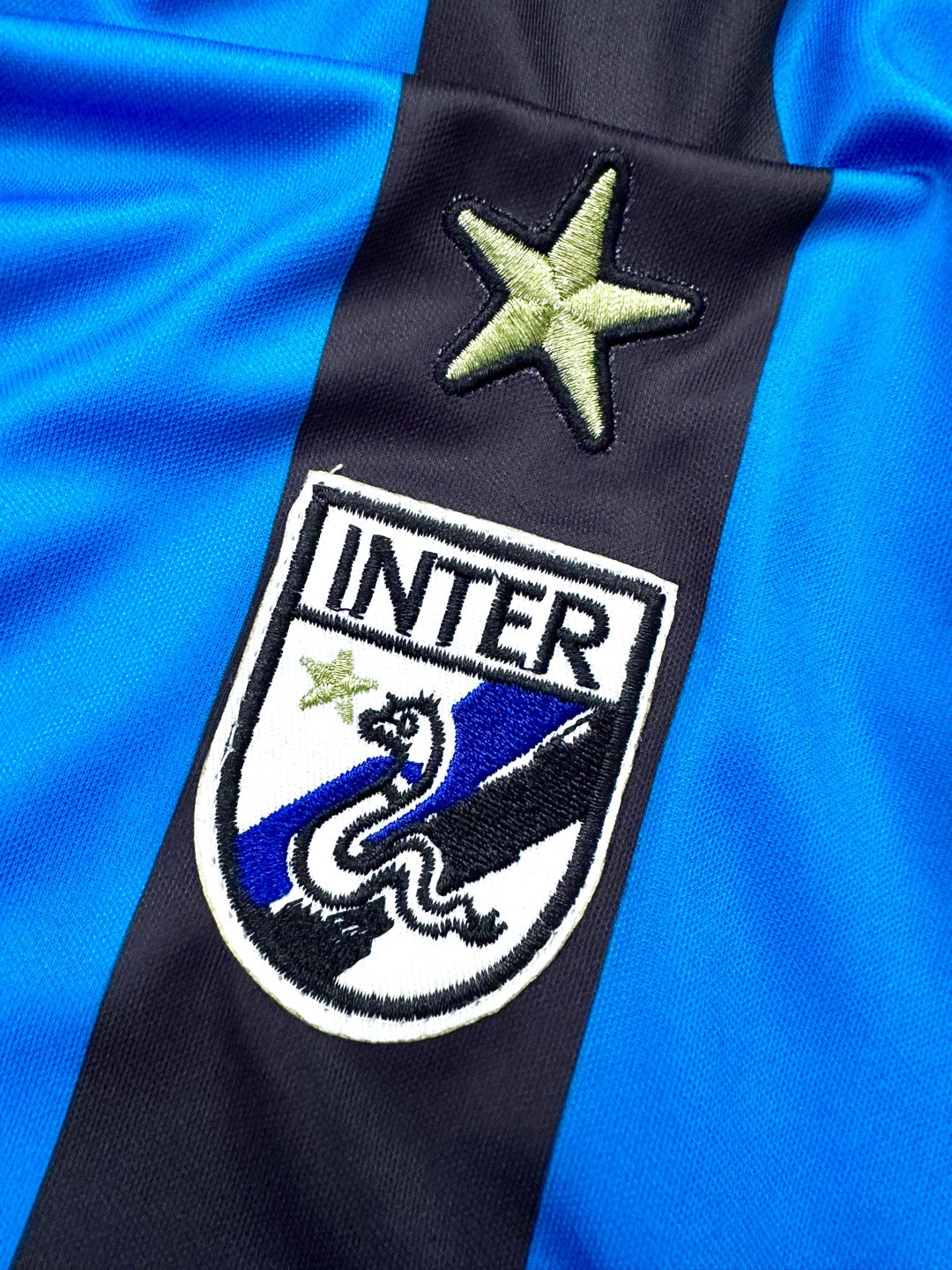 Jersey Retro Inter Milan 1988 1989 Local Manga Larga ESCUDO