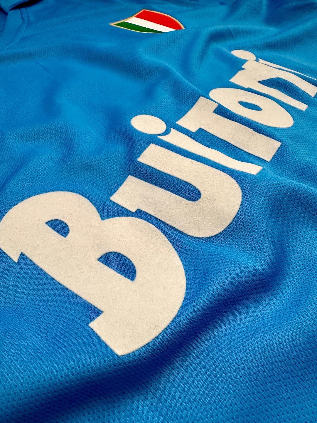 Jersey Retro Napoli 1987 1988 Local Maradona Manga Larga sponsor