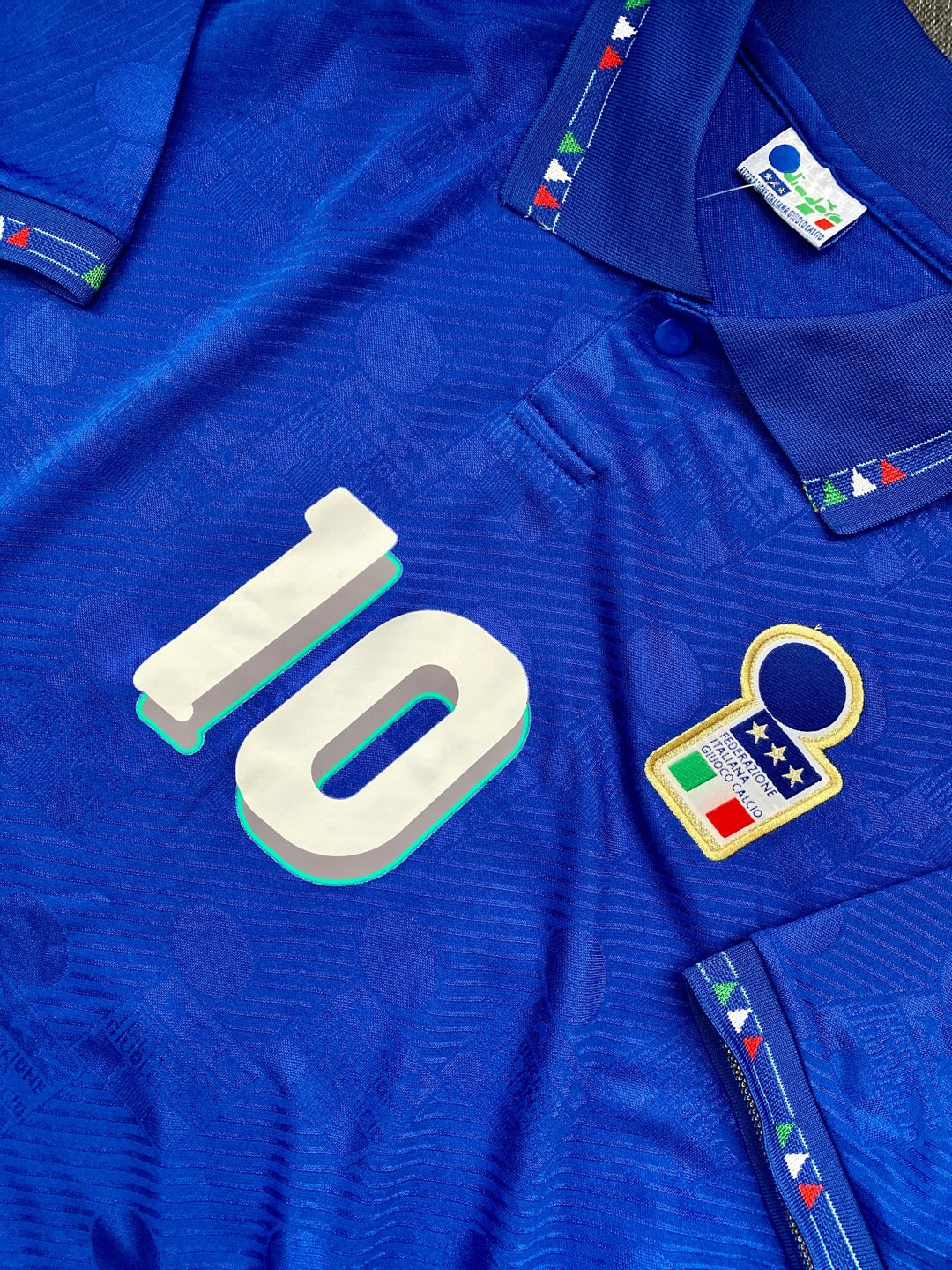 Jersey Retro Italia 1994 Local Baggio detalle