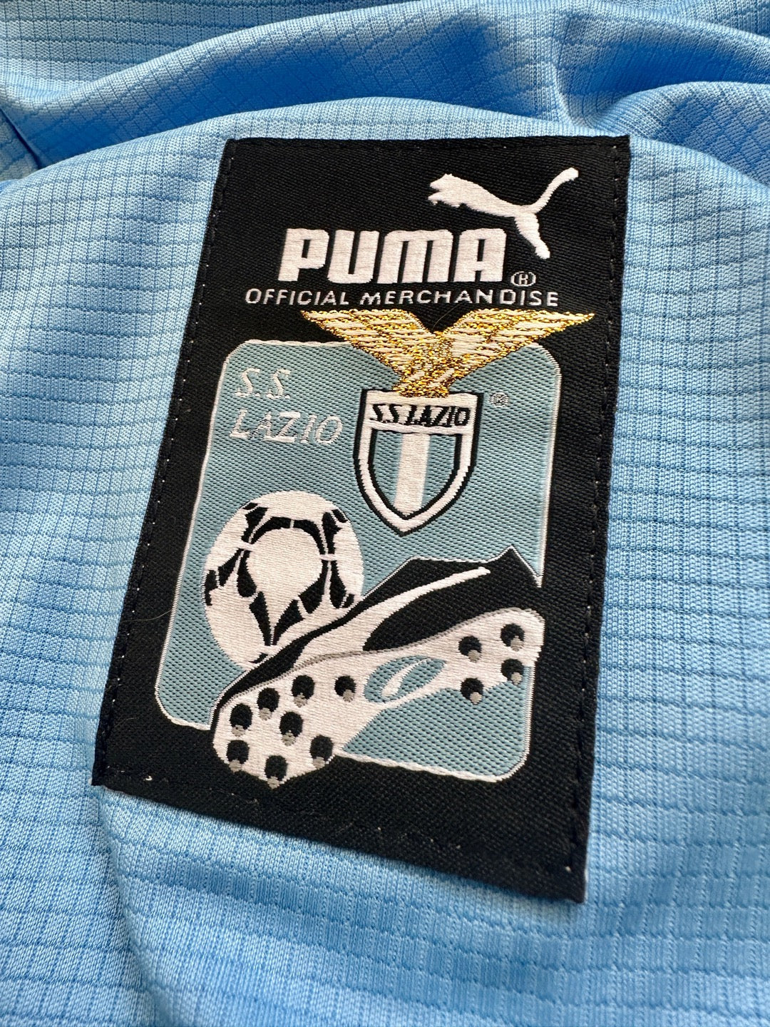 Jersey Retro Lazio 1998 2000 Local Simeone Manga Larga etiqueta