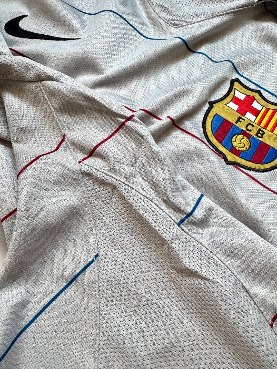Jersey Retro Barcelona 2003 2004 Alternativo Champions League Ronaldinho Manga Larga
