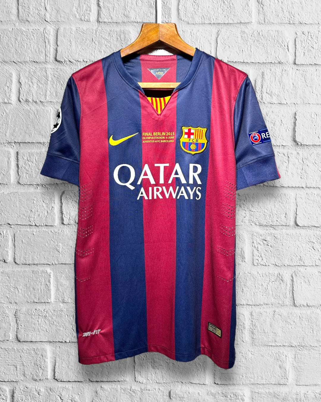 Jersey Retro Barcelona 2014 2015 Local Neymar Jr Champions League