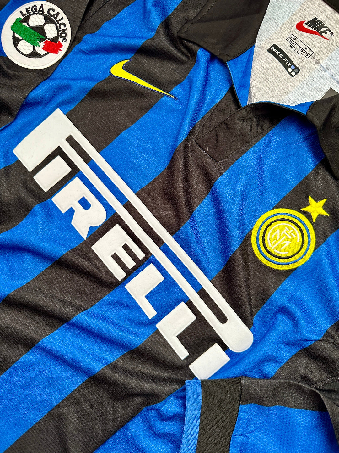 Jersey Retro Inter Milan 1998 1999 Local Ronaldo Manga Larga