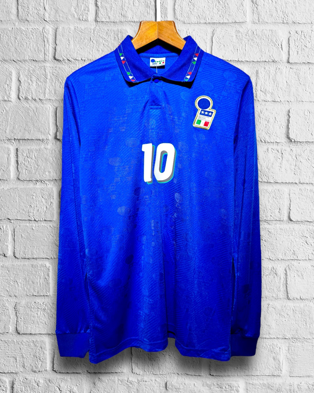 Jersey Retro Italia 1994 Local Baggio Manga larga