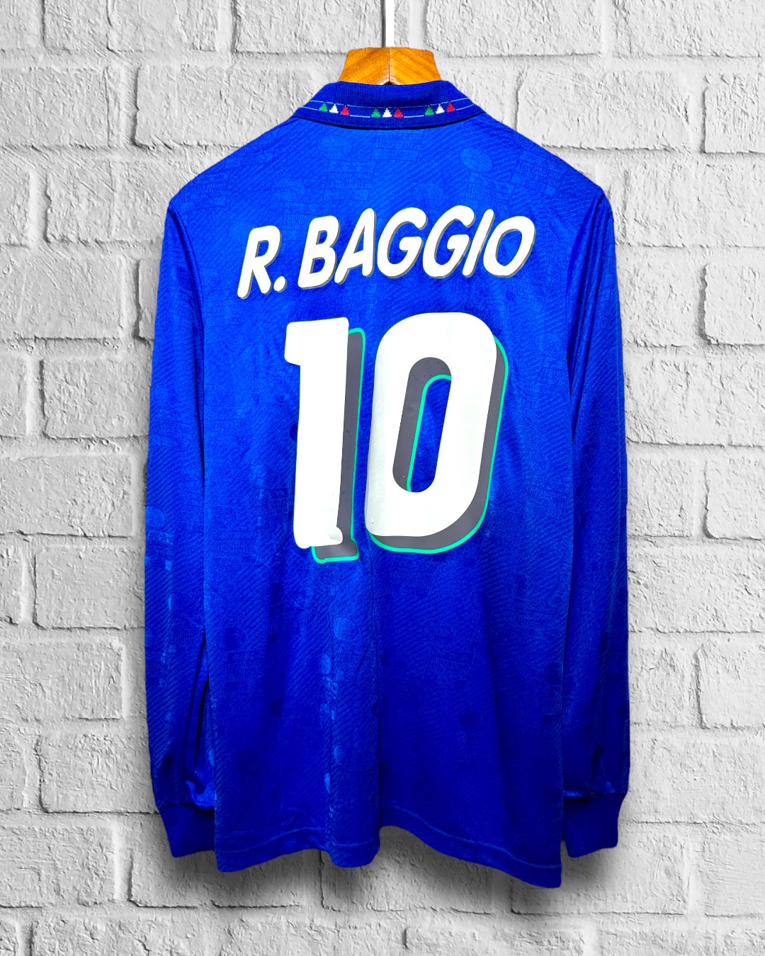 Jersey Retro Italia 1994 Local Baggio Manga larga