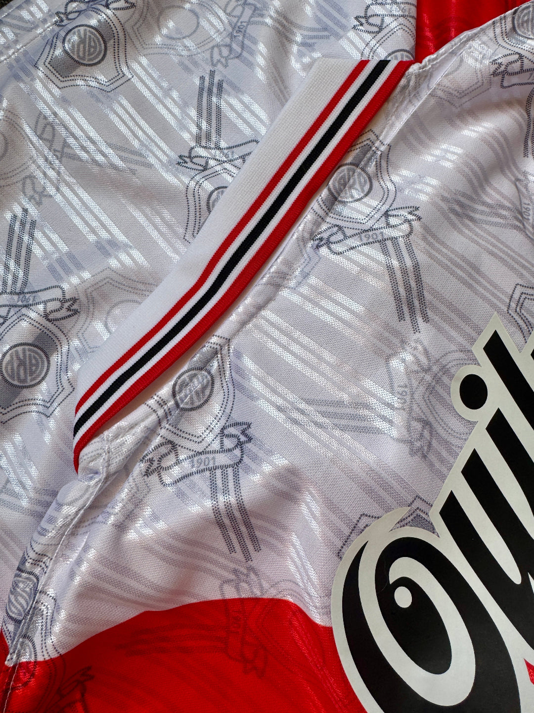 Jersey Retro River Plate 1996 1997 Local Manga Larga