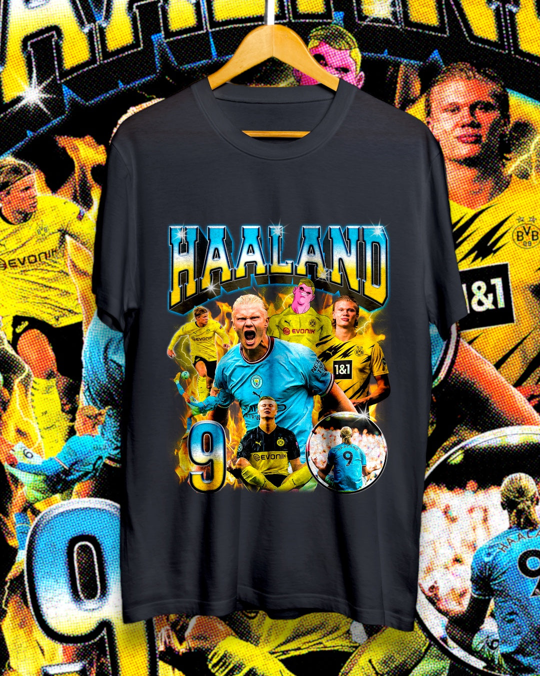 Playera futbol Bootleg Haaland "Androide"