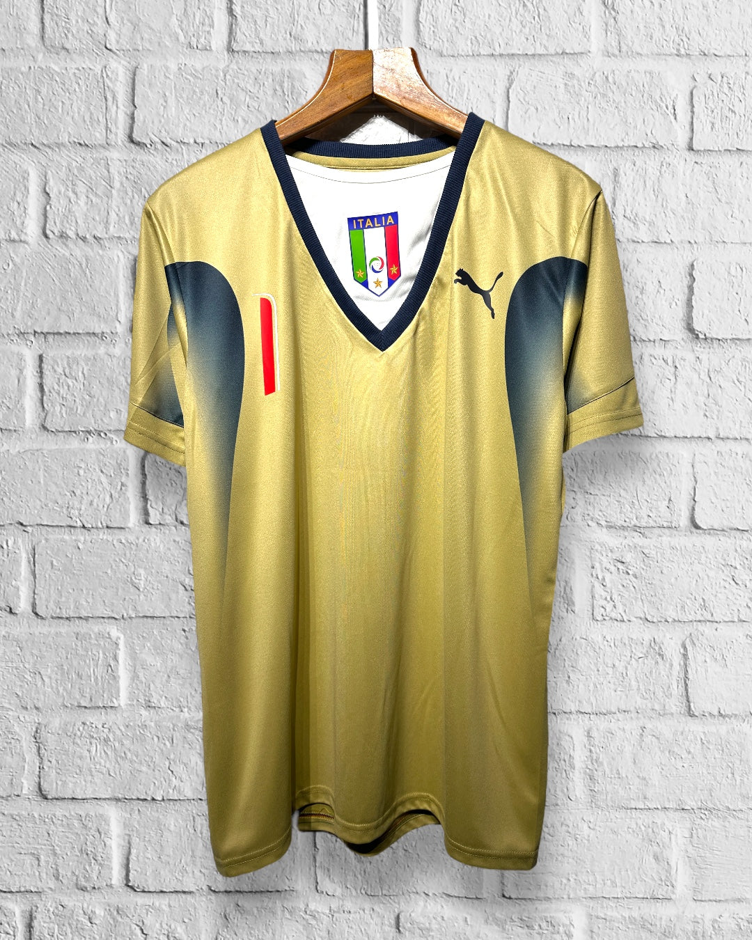 Jersey Retro Italia 2006 Portero Buffon Campeón del Mundo frente