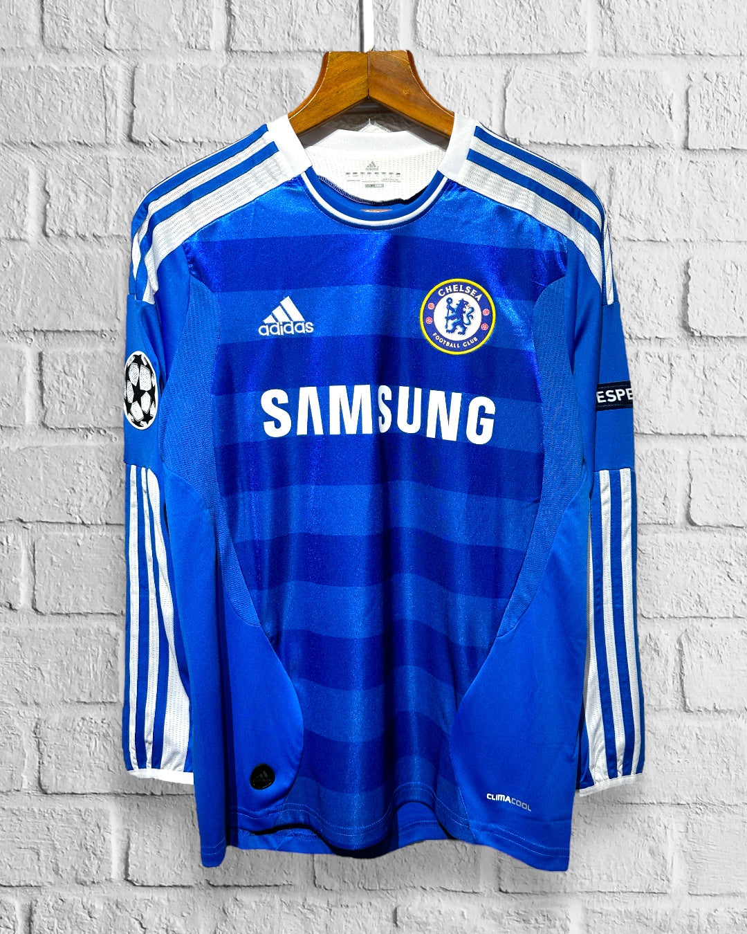 Jersey Retro Chelsea 2011 2012 Local Manga Larga Champions League