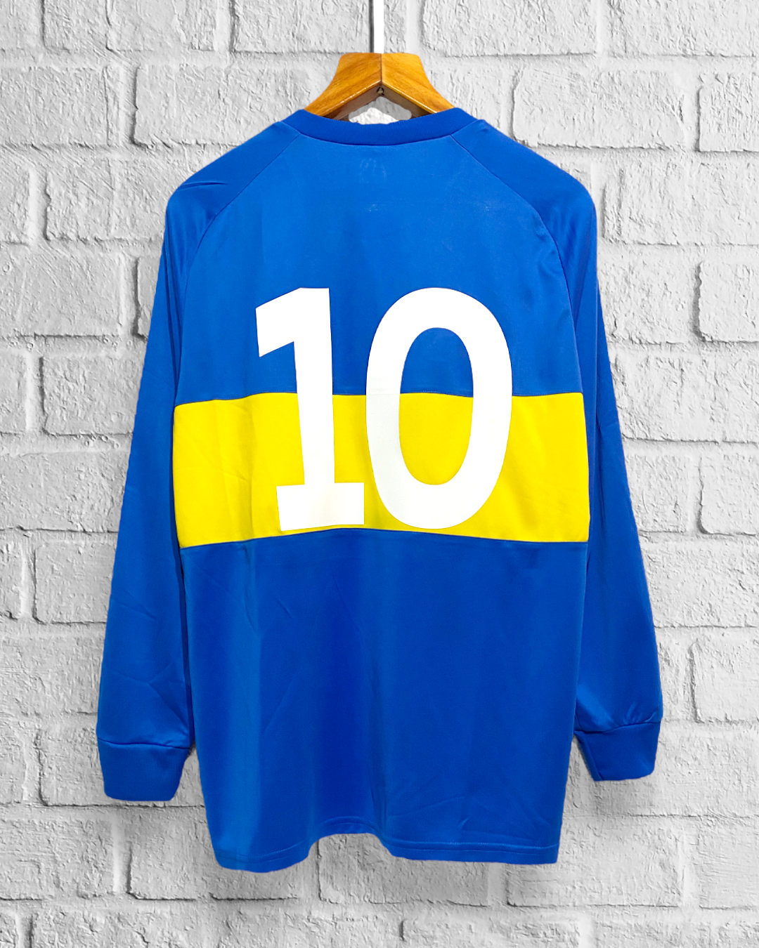Jersey Retro Boca Juniors 1981 Maradona Manga Larga DORSAL