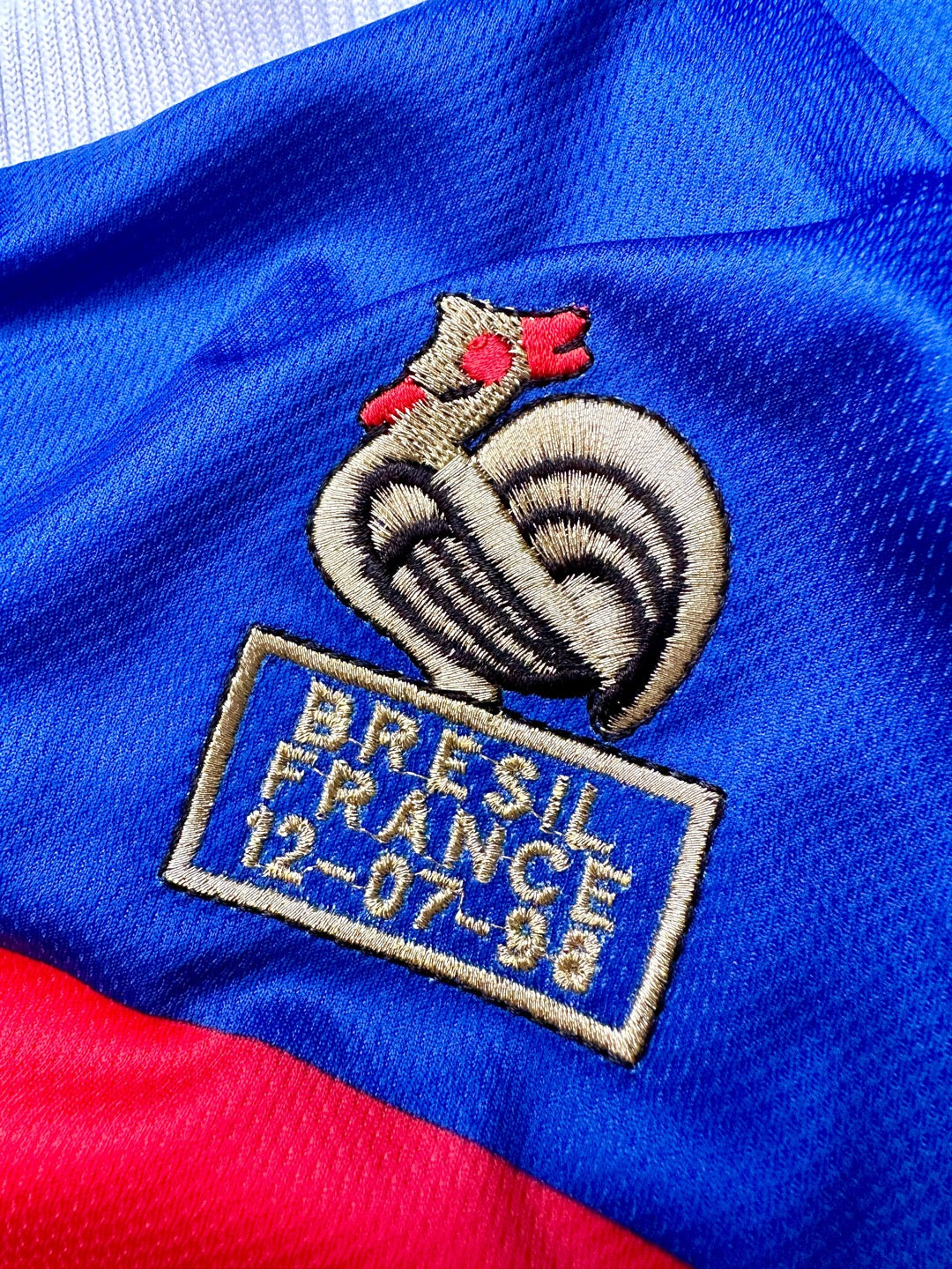 Jersey Retro Francia 1998 Local Manga Larga Zidane escudo