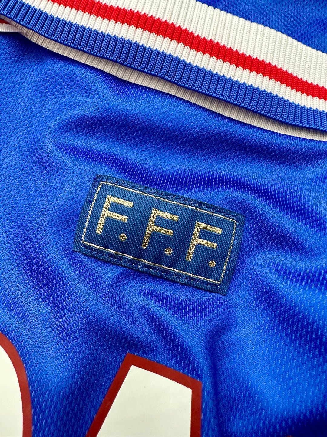 Jersey Retro Francia 1998 Local Manga Larga Zidane cuello