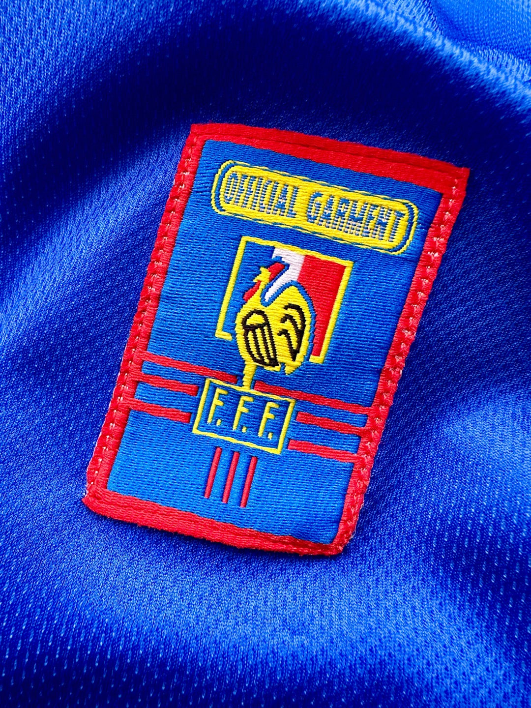 Jersey Retro Francia 1998 Local Manga Larga Zidane etiqueta