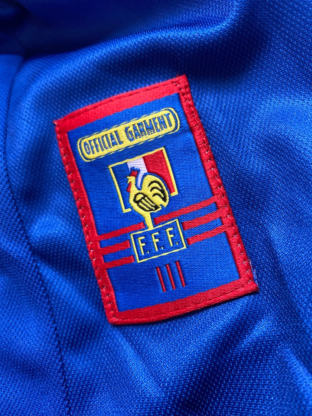 Jersey Retro Francia 1998 Local Zidane etiqueta