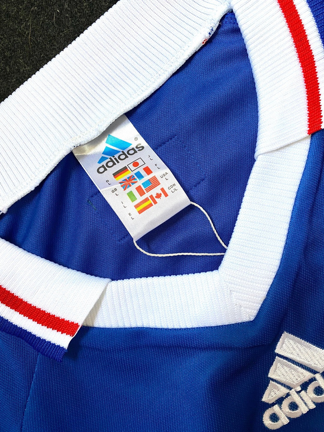 Jersey Retro Francia 1998 Local Zidane cuello