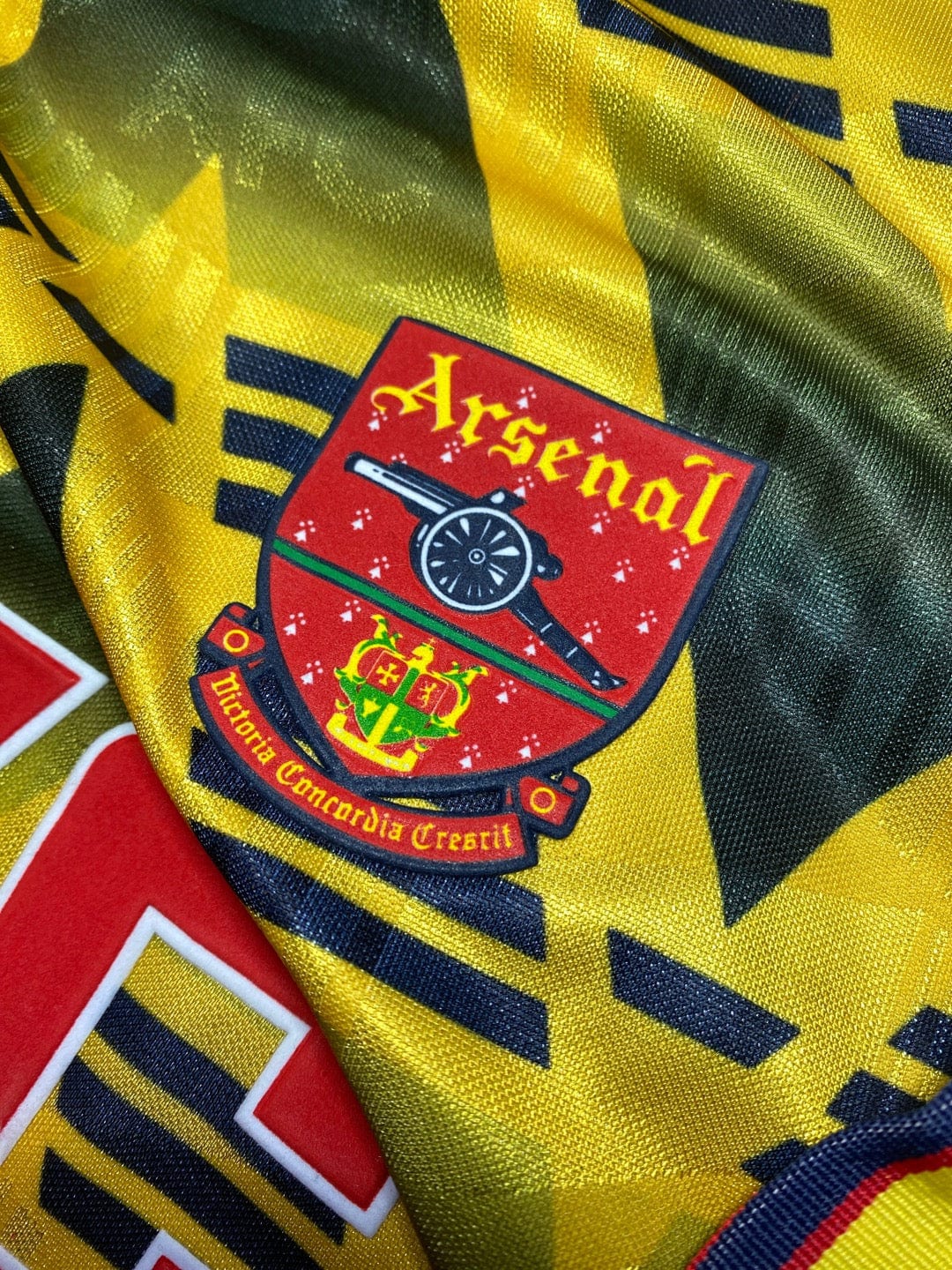 Jersey Retro Arsenal 1991 1993 Visita escudo