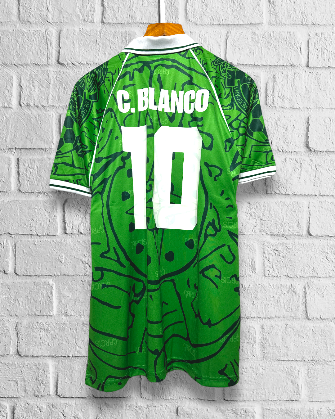 Jersey Retro México Confederaciones 1999 Local Cuauhtémoc Blanco dorsal