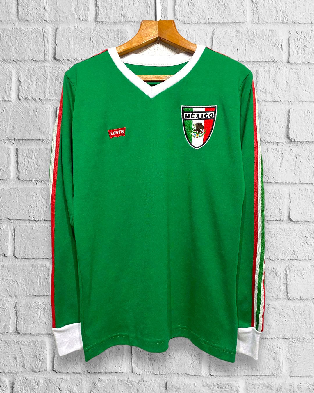Jersey Retro México 1978 Local Manga Larga