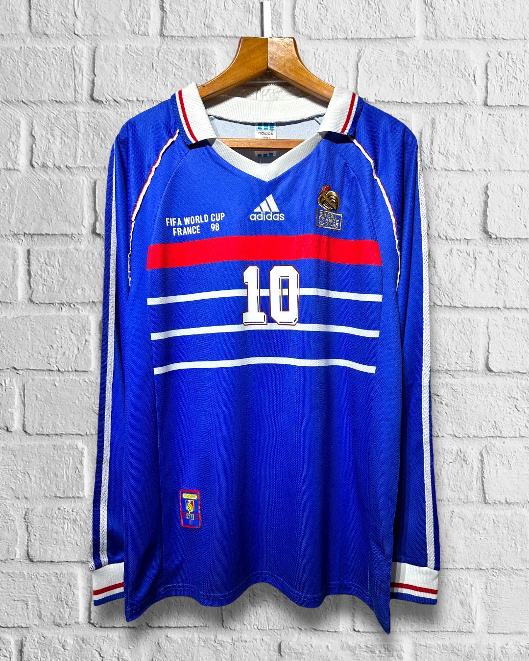 Jersey Retro Francia 1998 Local Manga Larga Zidane