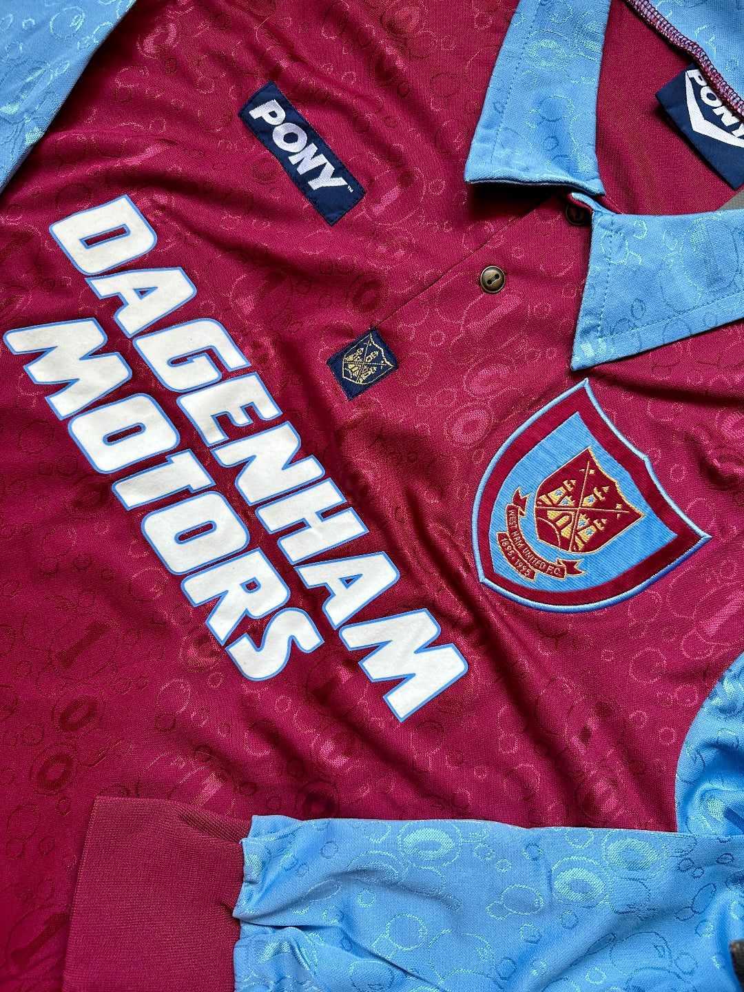 Jersey Retro West Ham United 1995 1996 1997 Local Manga Larga