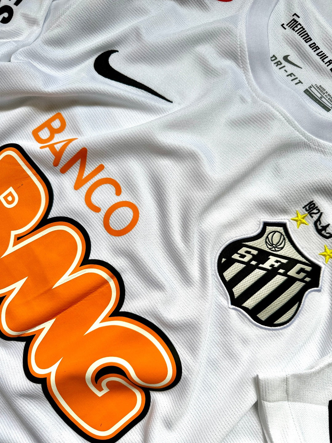 Jersey Retro Santos 2011 2012 Local Neymar Jr detalle