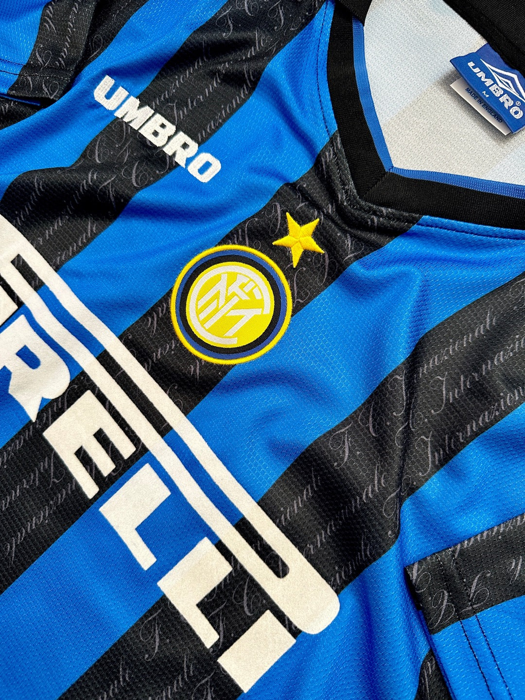 Jersey Retro Inter Milan 1997 1998 Local Ronaldo detalles