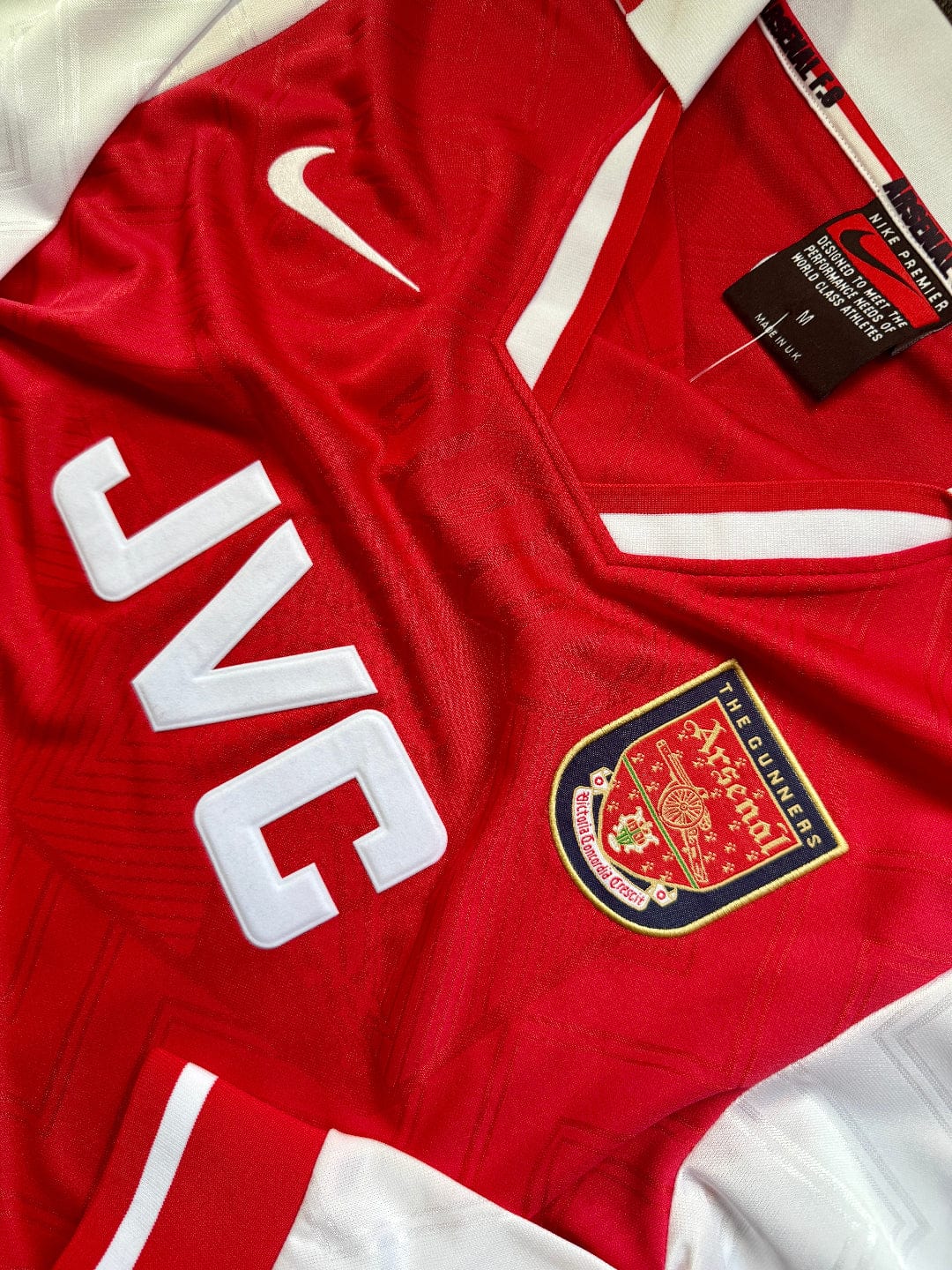 Jersey Retro Arsenal 1996 1997 Local Manga Larga Bergkamp