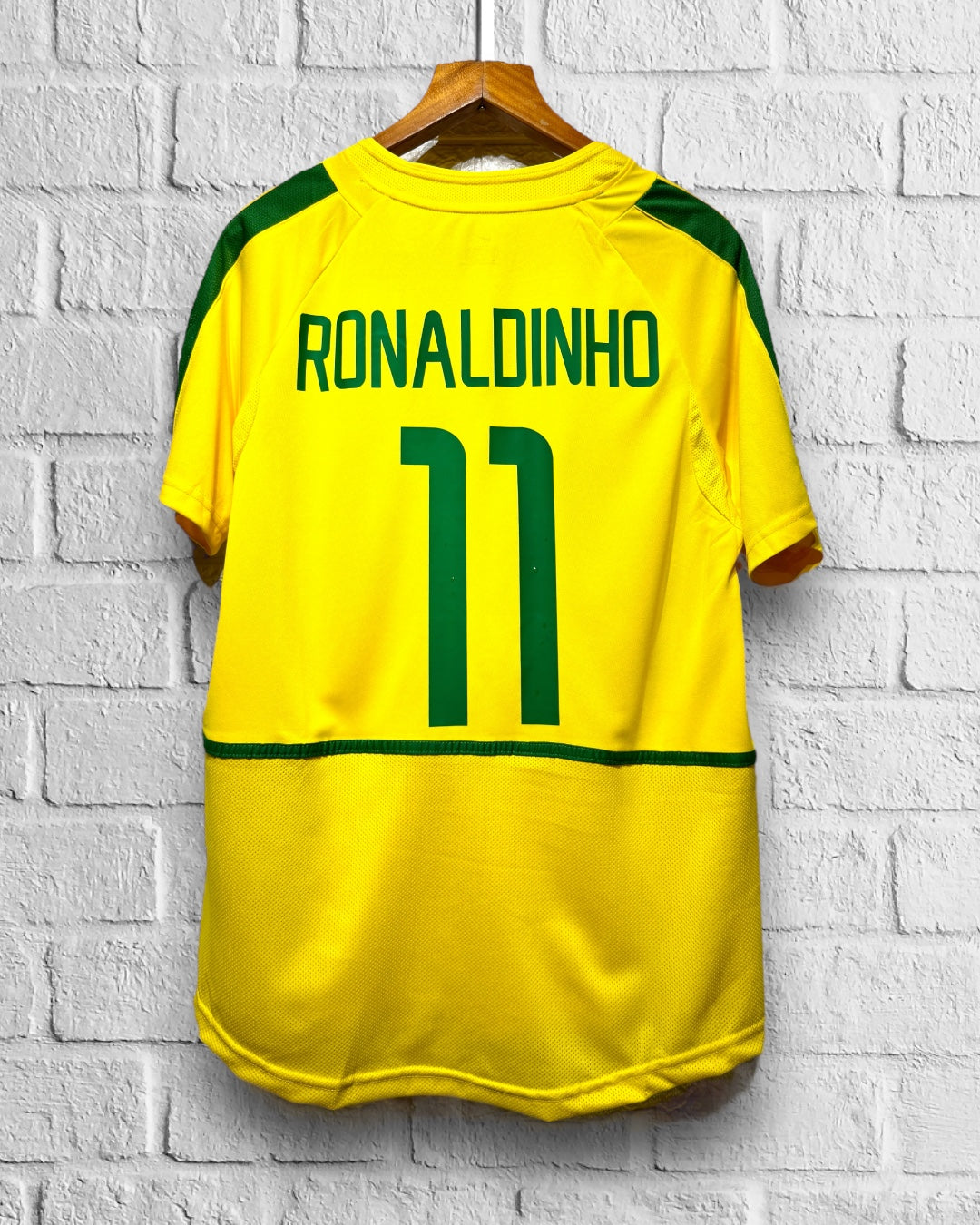Jersey Retro Brasil 2002 Local Ronaldinho Campeón