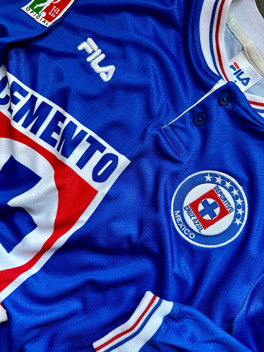 Jersey Retro Cruz Azul Invierno 1997 Local Manga larga