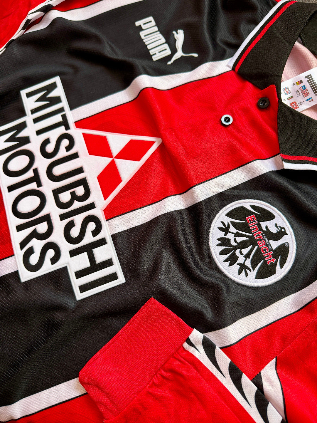 Jersey Retro Eintracht Frankfurt 1996 1997 Local Manga Larga