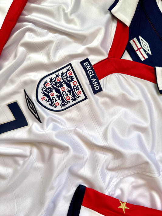 Jersey Retro Inglaterra Eurocopa Portugal 2004 Local Beckham