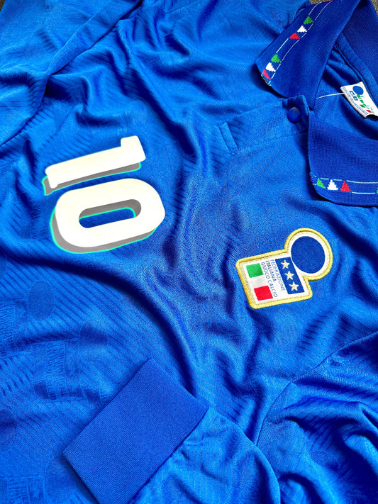 Jersey Retro Italia 1994 Local Baggio Manga larga