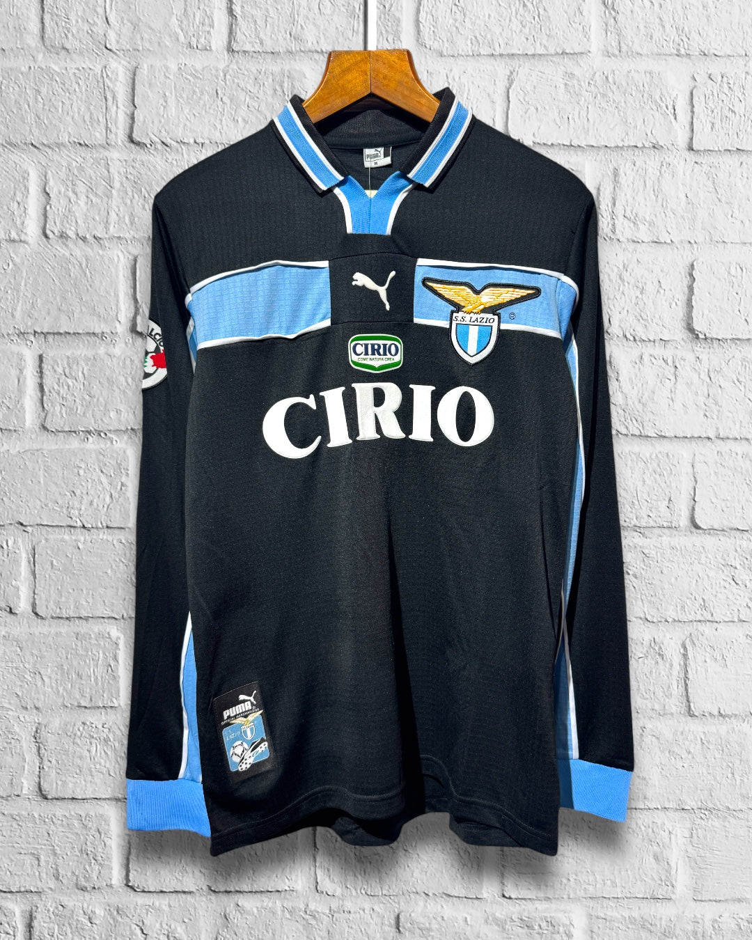 Jersey Retro Lazio 1998 2000 Visitante Manga Larga Salas