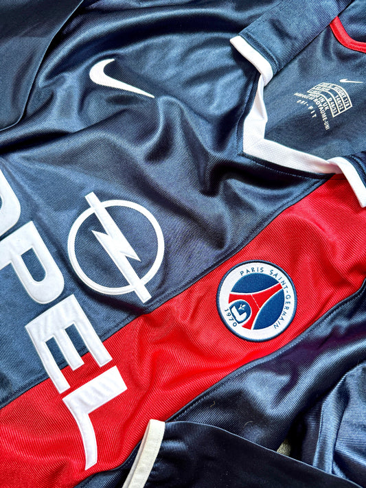 Jersey Retro PSG Paris Saint germain 2001 2002 Local Ronaldinho Manga Larga
