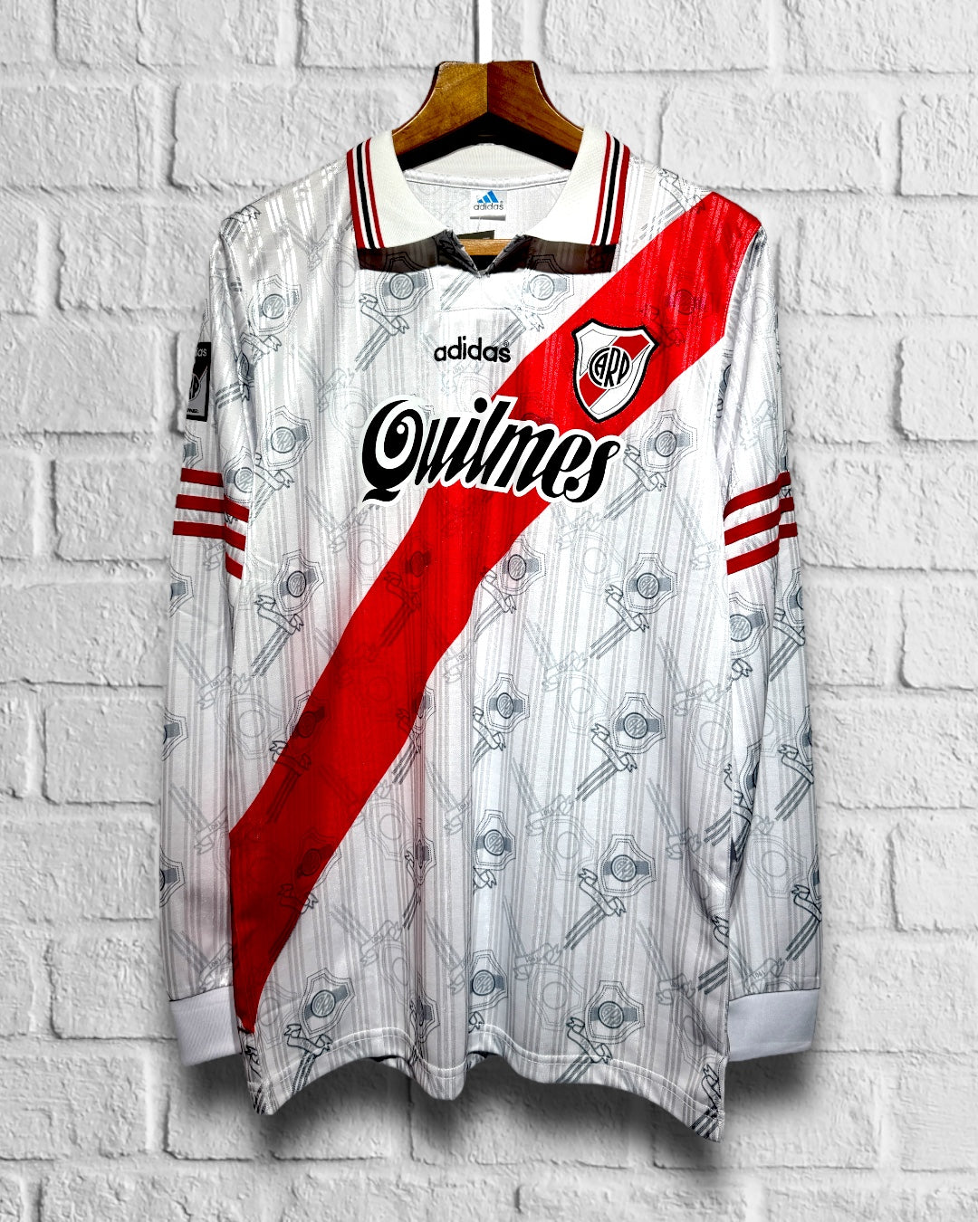 Jersey Retro River Plate 1996 1997 Local Manga Larga
