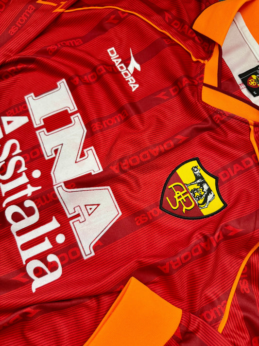 Jersey Retro Roma 1999 2000 Local Totti Manga Larga