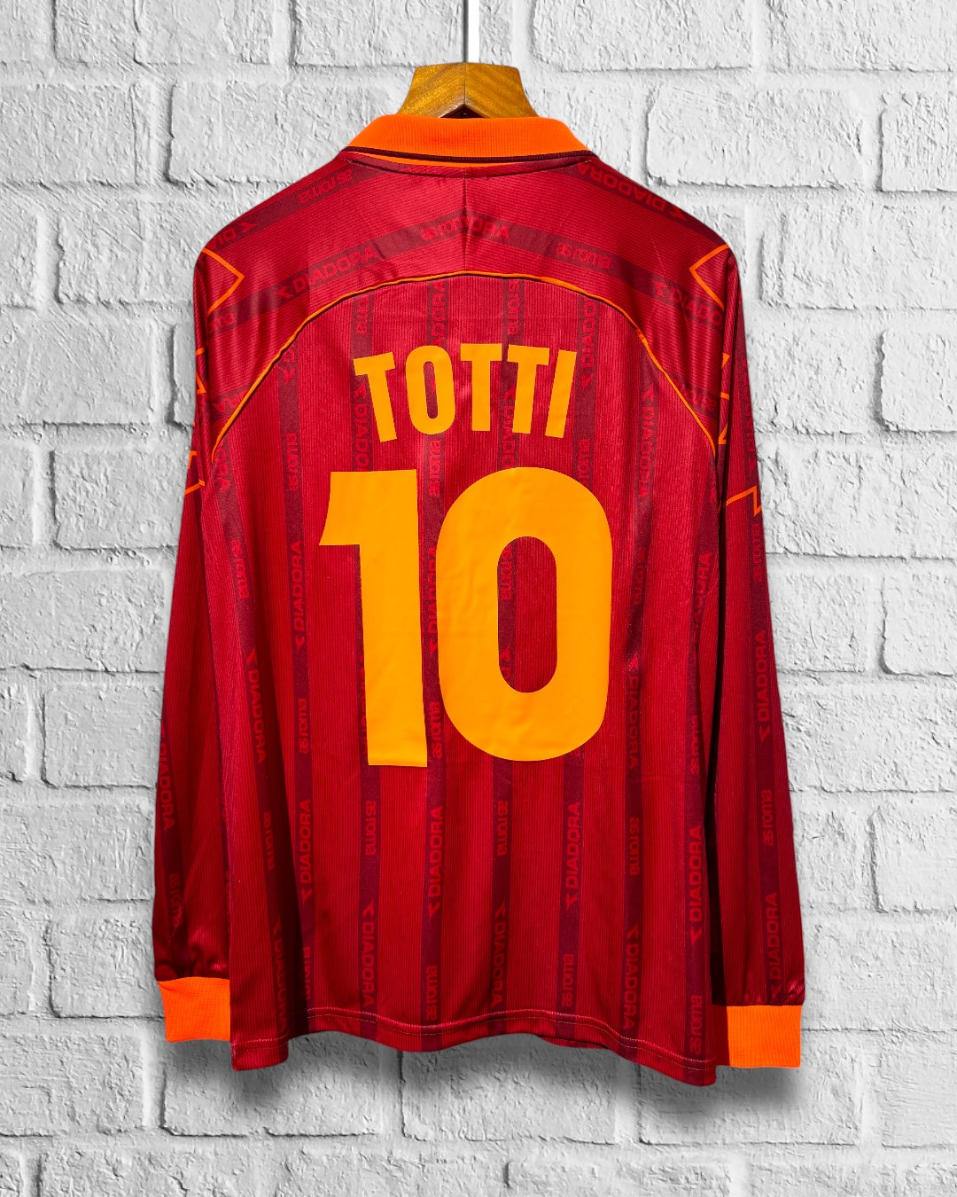 Jersey Retro Roma 1999 2000 Local Totti Manga Larga