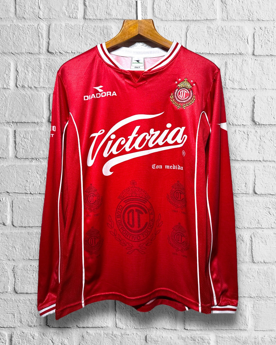 Jersey Retro Toluca 1998 1999 Local Manga Larga Jose Saturnino Cardozo
