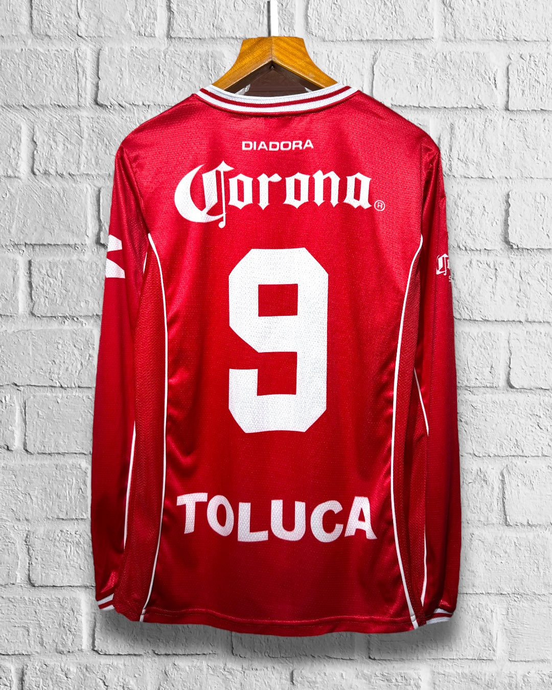 Jersey Retro Toluca 1998 1999 Local Manga Larga Jose Saturnino Cardozo