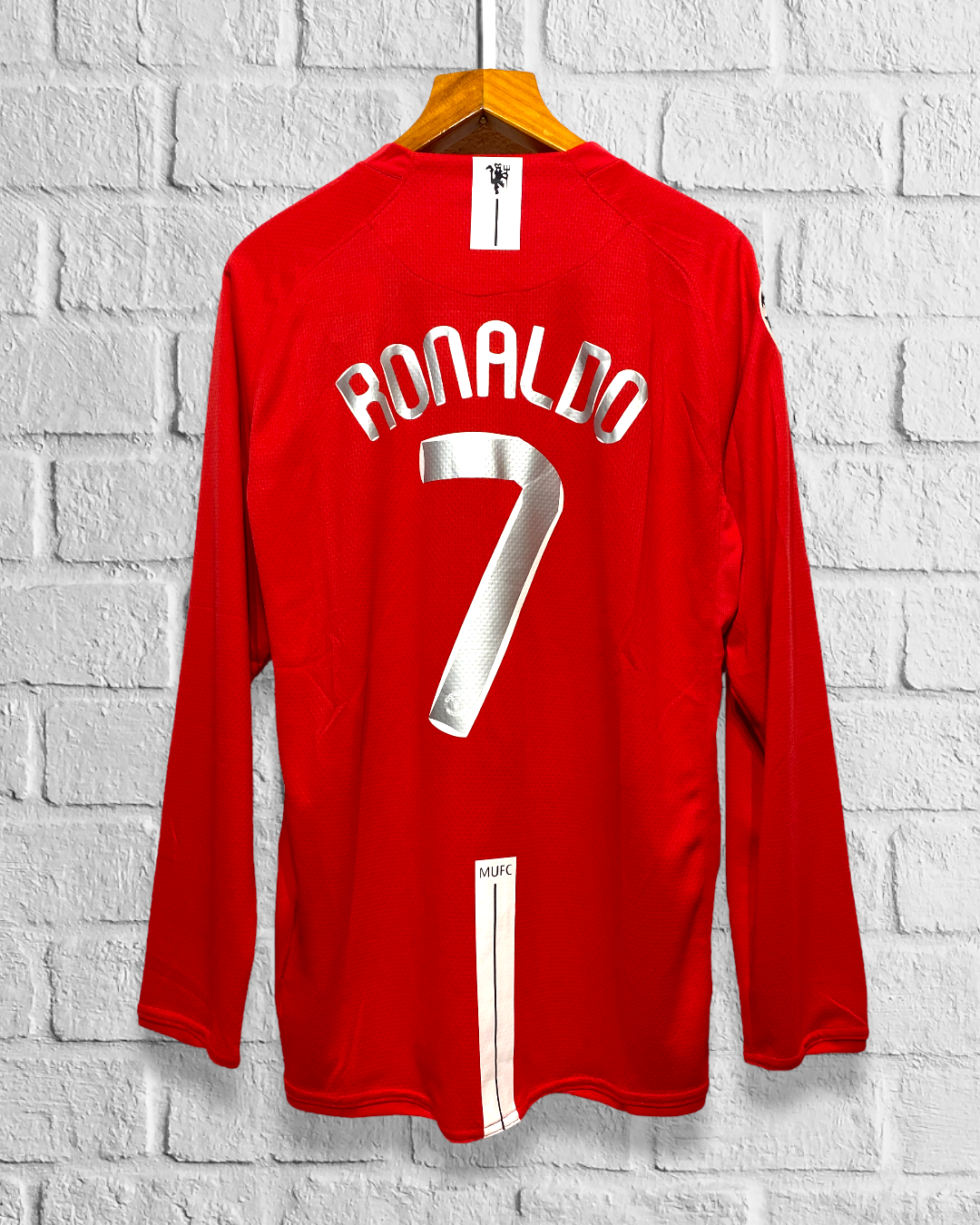 Jersey Retro Manchester United 2008 Local Ronaldo Final Champions League Manga Larga