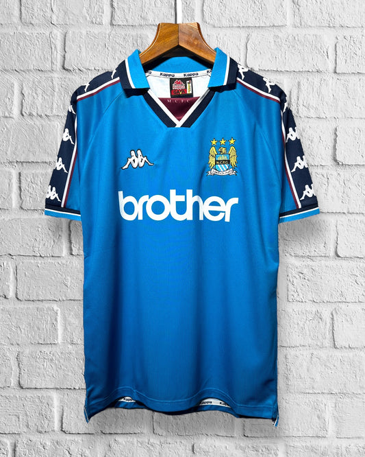 Jersey Retro Manchester City 1997 1999 Local frente