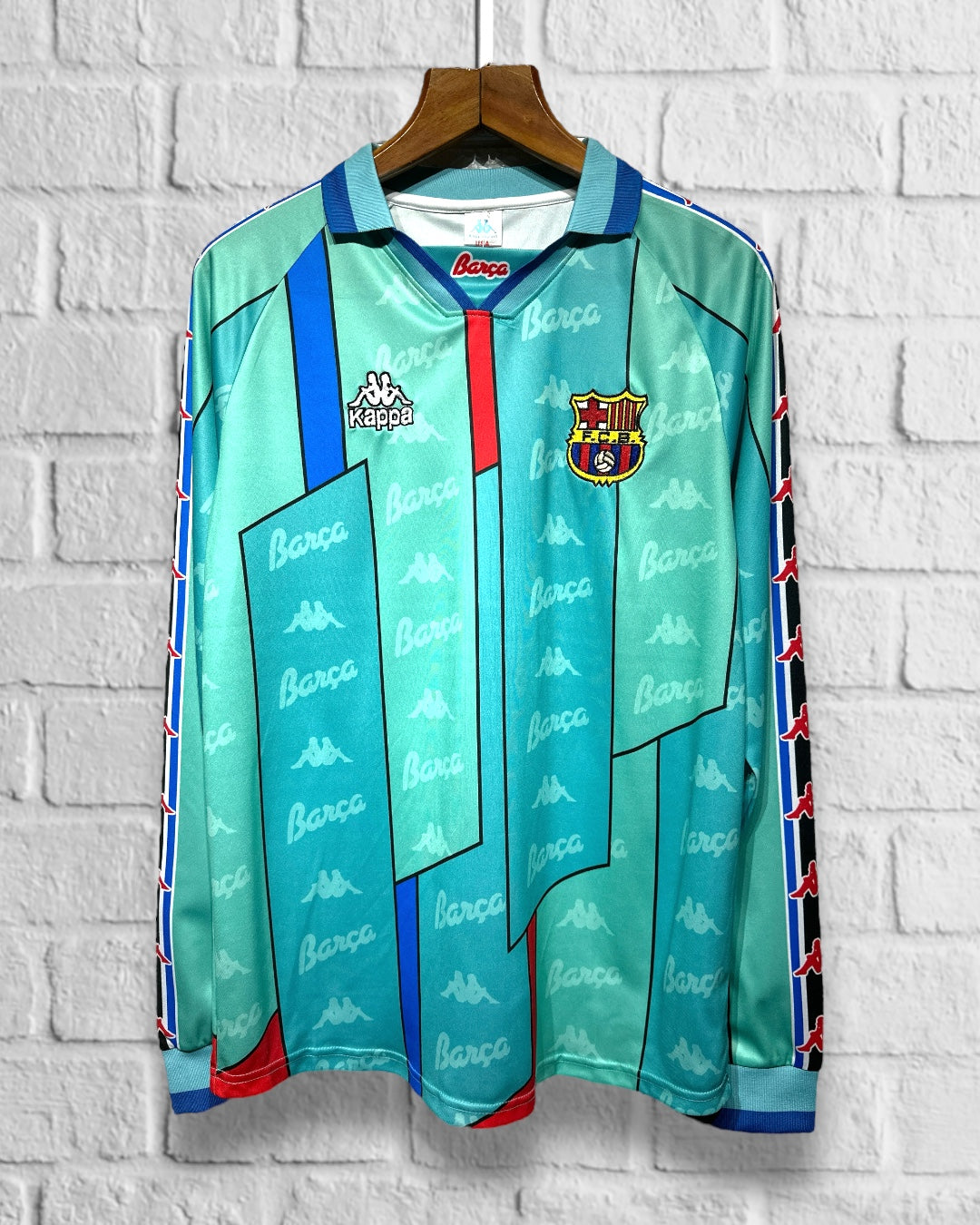 Jersey Retro Barcelona 1995 1997 Visitante Manga Larga