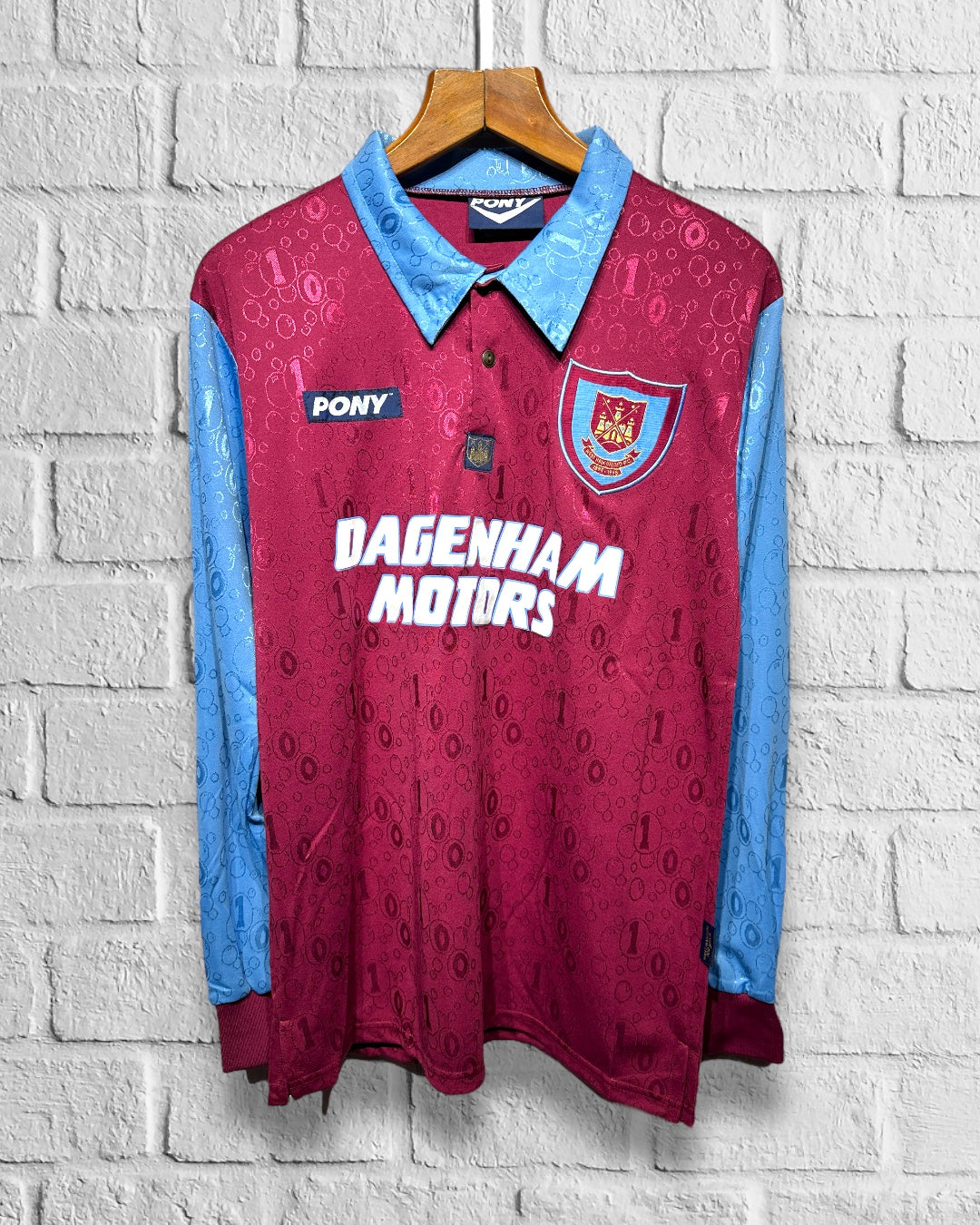 Jersey Retro West Ham United 1995 1996 1997 Local Manga Larga