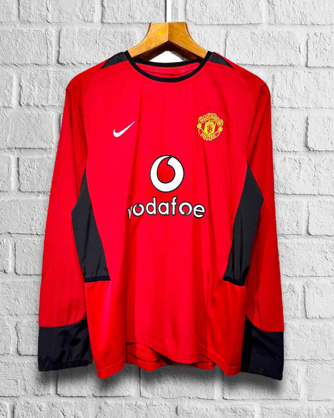 Jersey Retro Manchester United 2002 2003 2004  Local Ronaldo Manga Larga