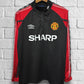 Sudadera Medio Cierre Retro Manchester United 1998 1999 Manga Larga