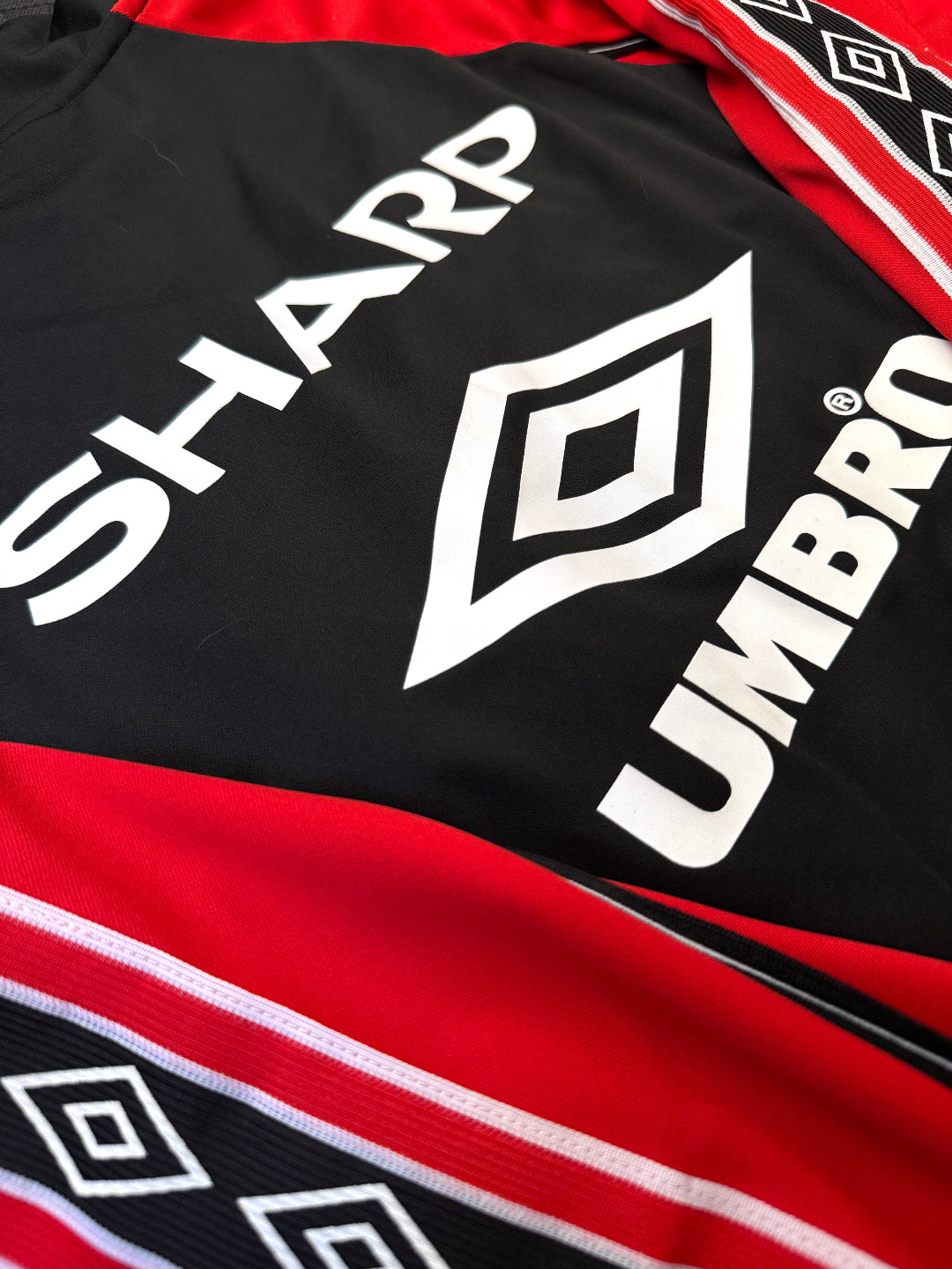 Sudadera Medio Cierre Retro Manchester United 1998 1999 Manga Larga