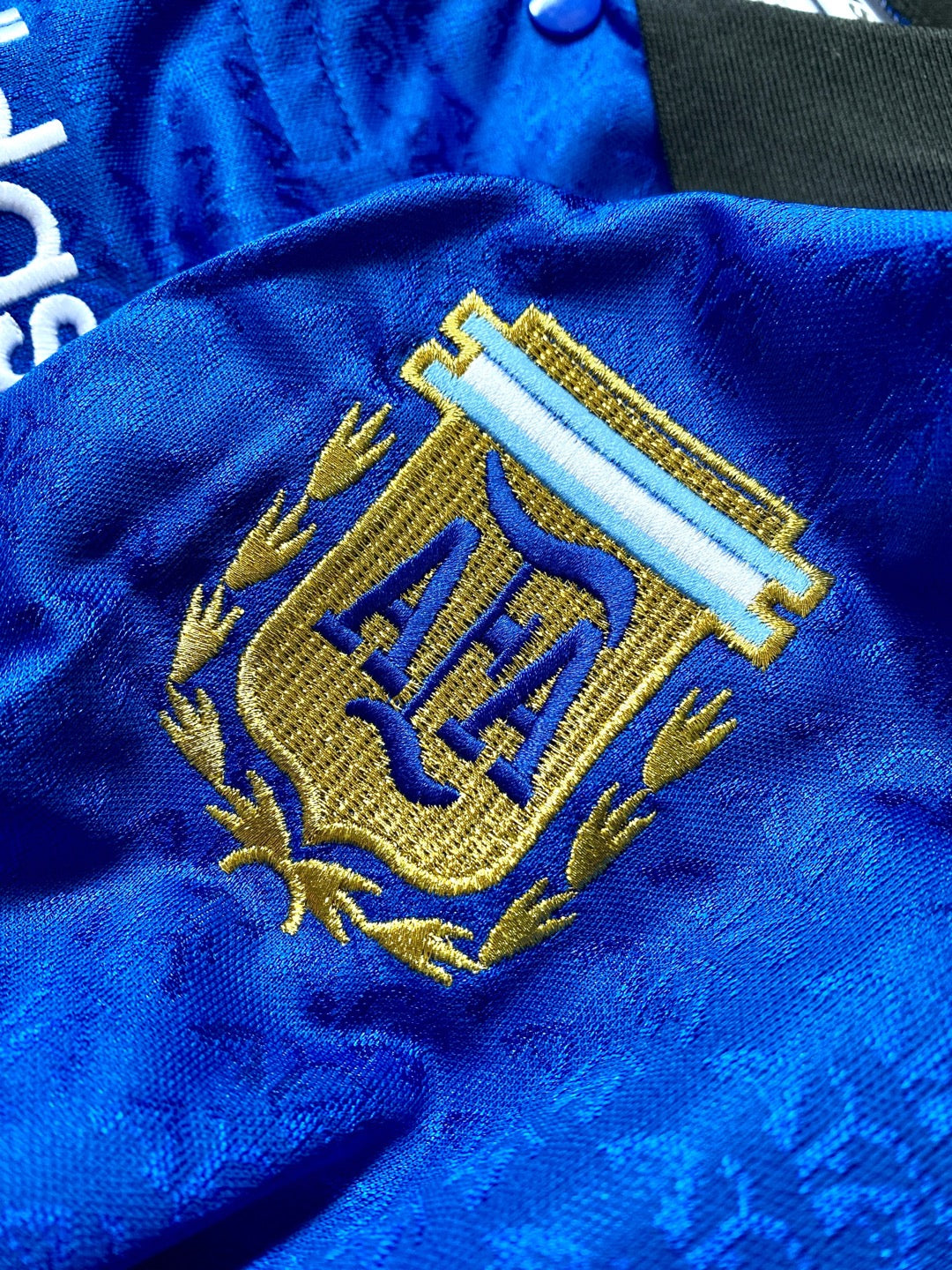 Jersey Retro Argentina copa mundial 1994 visitante Maradona escudo